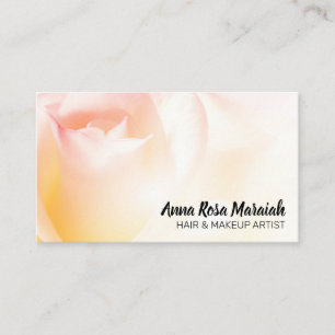 *~* Floral Peach Roos Flower Pastel Visitekaartje