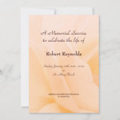 Floral Peach Roos Memorial Service Kaart (Voorkant)