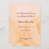 Floral Peach Roos Memorial Service Kaart (Voorkant / Achterkant)