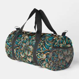 Floral Peacock Blue Mandala Plunjezak