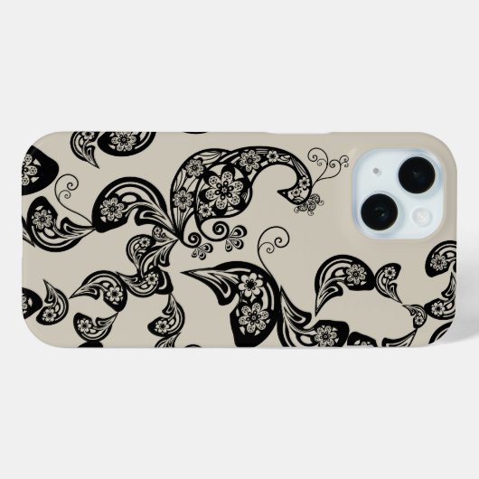 Floral Peacock Boho artistiek deco casing Case-Mate iPhone Case (Achterkant (horizontaal))