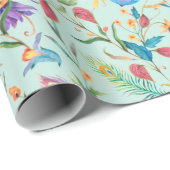 Floral Peacock Cadeaupapier (Rol Hoek)