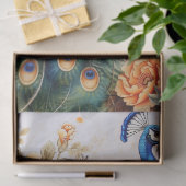 Floral Peacock Decoupage Tissuepapier (Geschenk)