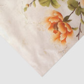 Floral Peacock Decoupage Tissuepapier (Detail)