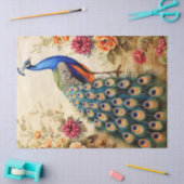 Floral Peacock Decoupage Tissuepapier (Craft)