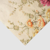 Floral Peacock Decoupage Tissuepapier (Detail)