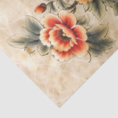 Floral Peacock Decoupage Tissuepapier (Detail)