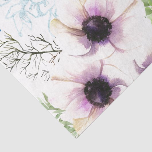 Floral Peacock-deportpapier Tissuepapier (Detail)