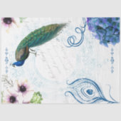 Floral Peacock-deportpapier Tissuepapier (Voorkant)