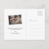  Floral Peacock Foto slaat de datum op Aankondigingskaart (Achterkant)