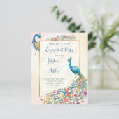 Floral Peacock op uitnodiging van de begrotingspar (Staand voorkant)