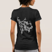 Floral Peacock Pattern Aangepast T-shirt (Achterkant)