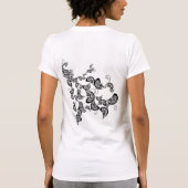 Floral Peacock Pattern Aangepast T-shirt (Achterkant)