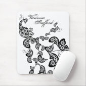 Floral Peacock Pattern Custom Gift Mousepad Muismat (Met muis)