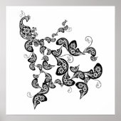 Floral Peacock Pattern Custom Poster (Voorkant)
