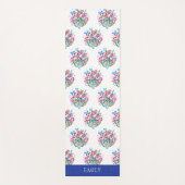 Floral Peacock Pattern Specialized Yoga Mat (Voorkant)