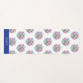 Floral Peacock Pattern Specialized Yoga Mat (Voorkant (horizontaal))
