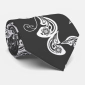 Floral Peacock Pattern Stijlvol Stropdas met aange (Opgerold)