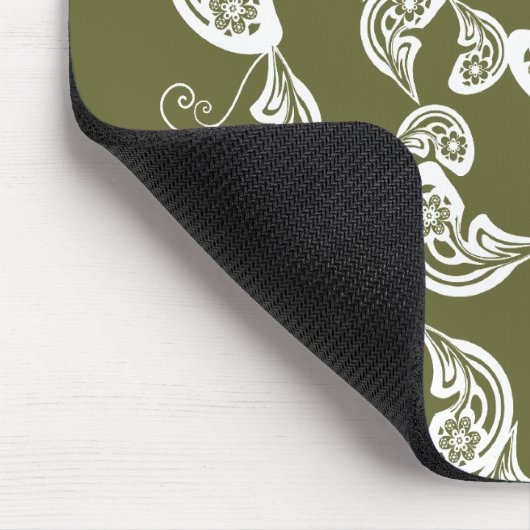 Floral Peacock Pattern White Custom Gift Mousepad Muismat (Hoek)