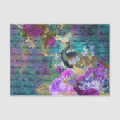 Floral Peacock Tissuepapier (Voorkant)