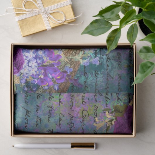 Floral Peacock Tissuepapier (Geschenk)