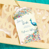 Floral Peacock verlovingsfeest gunt cadeaubonnen l Cadeaulabel