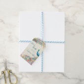 Floral Peacock verlovingsfeest gunt cadeaubonnen l Cadeaulabel (Met Touw)