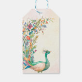 Floral Peacock verlovingsfeest gunt cadeaubonnen l Cadeaulabel (Achterkant)
