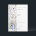 Floral Peacock Wedding Programme van Soft Classy Kaart<br><div class="desc">Classy Waterverf Peacock Collectie - het is een elegante waterverf Illustratie van de pastel waterverf florale pauw, met een moderne minimale aanraking. Ideaal voor je moderne bruiloft en feestjes. Het is zeer gemakkelijk om, met uw persoonlijke details aan te passen. Als u een ander bijpassend product of aanpassing nodig hebt,...</div>