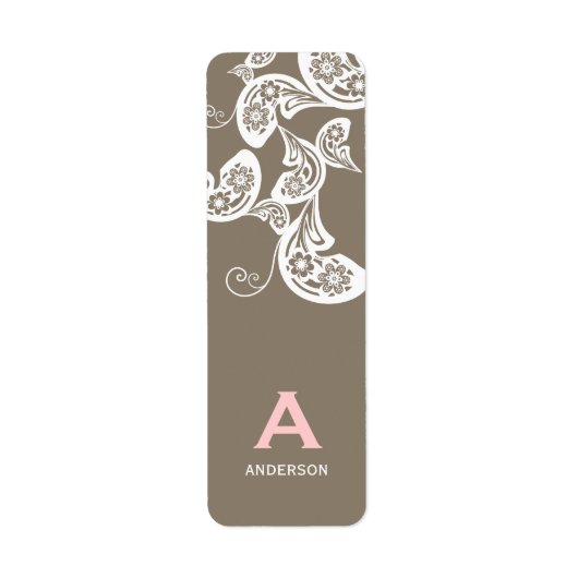 Floral Peacock White Party Seal Custom Labels (Voorkant)