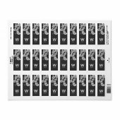 Floral Peacock White Party Seal Custom Labels (Full Sheet)