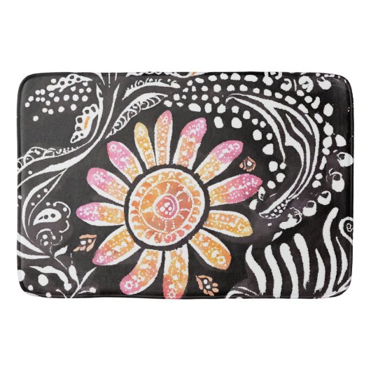 Floral Pearls AI-kunst Badmat (Voorkant)
