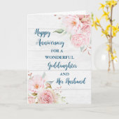 Floral peetdochter en haar man Jubileum Kaart (Gele Bloem)