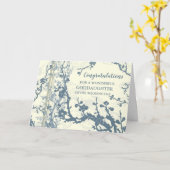 Floral peetdochter trouwdag gefeliciteerd kaart (Gele Bloem)