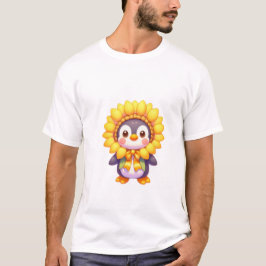 Floral Penguin Delight T-shirt