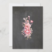 Floral Pensioen Diner Vrouwen Party Roze Kaart (Achterkant)