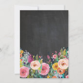 Floral-Pensioenpartij Uitnodigingskarton Kaart (Achterkant)