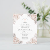 Floral Peonies Gold Cross First Community (Staand voorkant)