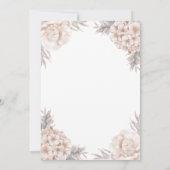 Floral Peonies Gold Cross-Girl Religieuze Baptisme Kaart (Achterkant)