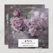 *~* Floral  Peony AR23 QR RSVP WEDDING Kaart (Voorkant / Achterkant)