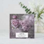 *~* Floral  Peony AR23 QR RSVP WEDDING Kaart (Staand voorkant)