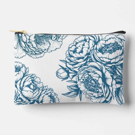 Floral Peony Blue Etui (Voorkant)
