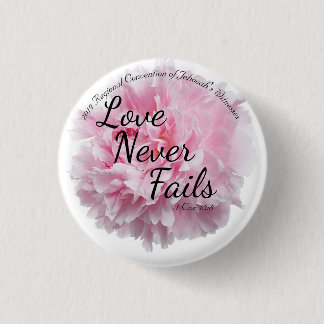 Floral Peony Love is nooit mislukt JW Convention 2 Ronde Button 3,2 Cm