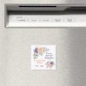 Floral Peony Memorial Gone, niet vergeten Magneet (Insitu (Vaatwasser))