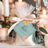 Floral Peony Roos met liefdeshuwelijk Bedankjes Labels