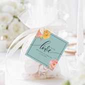 Floral Peony Roos met liefdeshuwelijk Bedankjes Labels