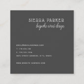 Floral Peony Waterverf Design Visitekaartje (Achterkant)