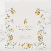 Floral perfect peer vrijgezellenfeest wijn etiket (Enkel label)