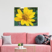 Floral Perfection in Sunshine Yellow Canvas Afdruk (Insitu (Woonkamer))