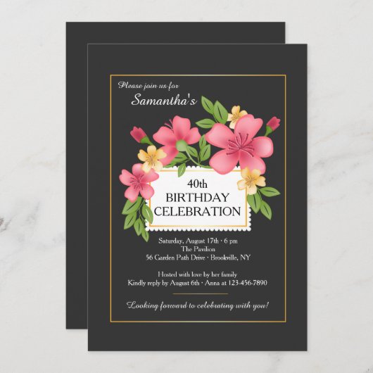 Floral Perfection Kaart (Voorkant / Achterkant)